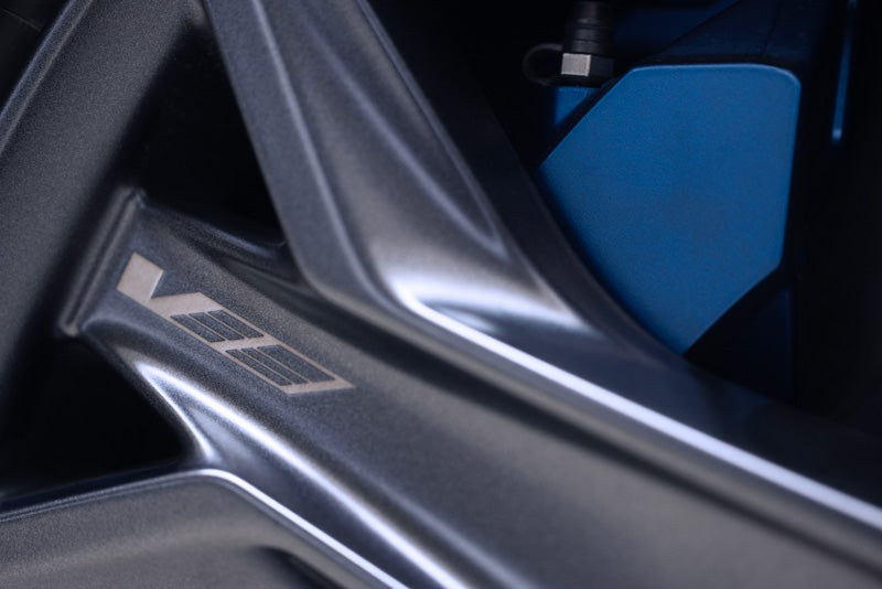 Close-up of the 2026 OPTIQ-V Brembo Performance Front Brakes | Eric von Schledorn Cadillac in Saukville WI